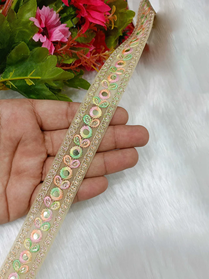 Mirror Lace in Vibrant Multicolor 9-Meter Roll